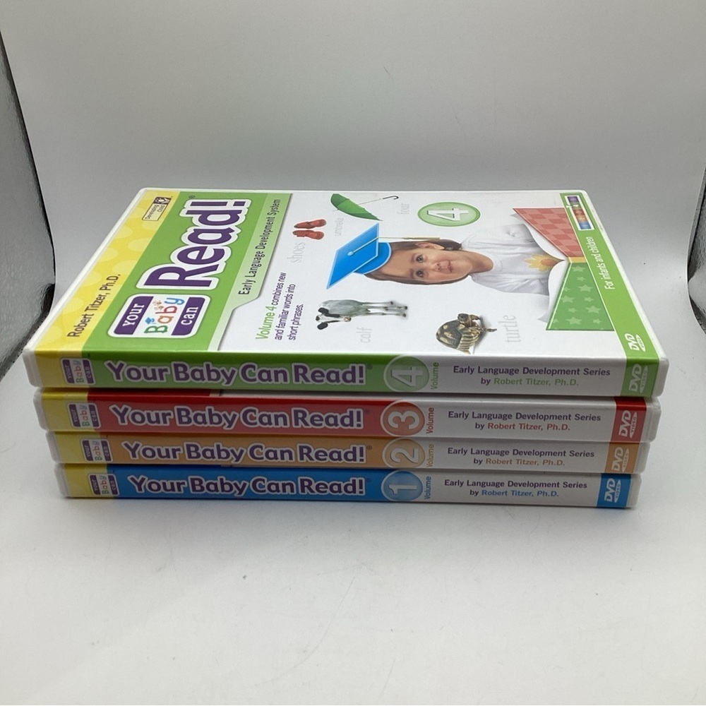 YOUR BABY CAN READ Volumes 1 2 3 4 DVD Early Language Development System